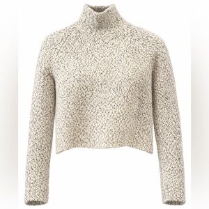 Vince - Wool Cashmere Knit Sweater Gray Mock Neck Italian Yarn Size S